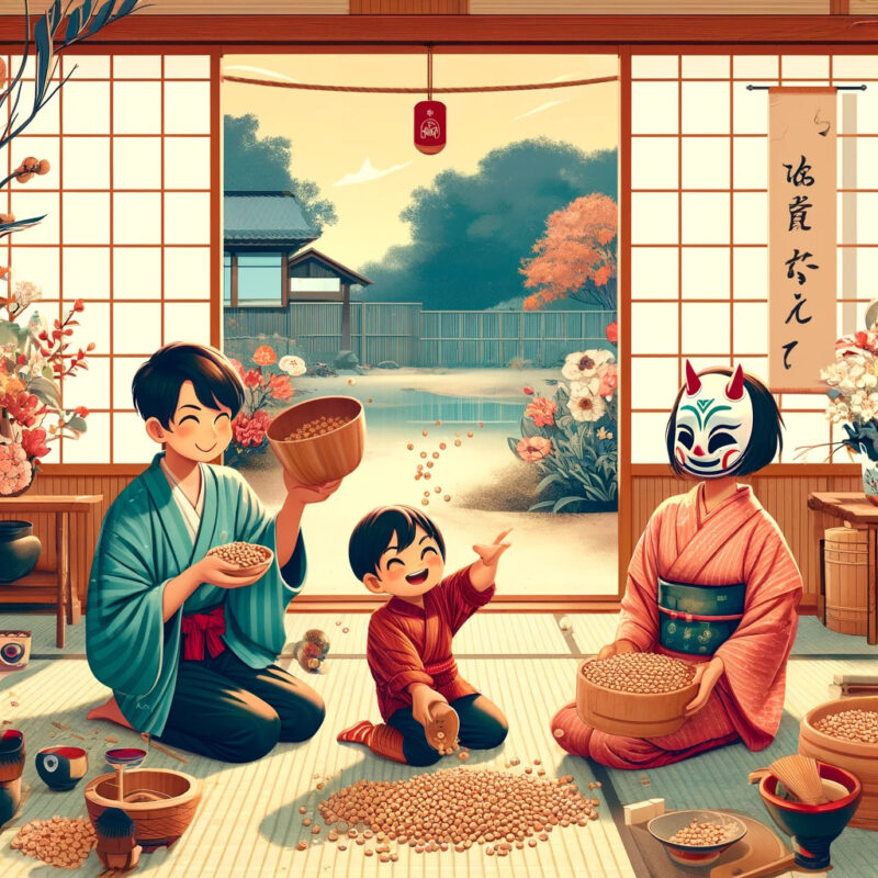 家族で節分イメージ