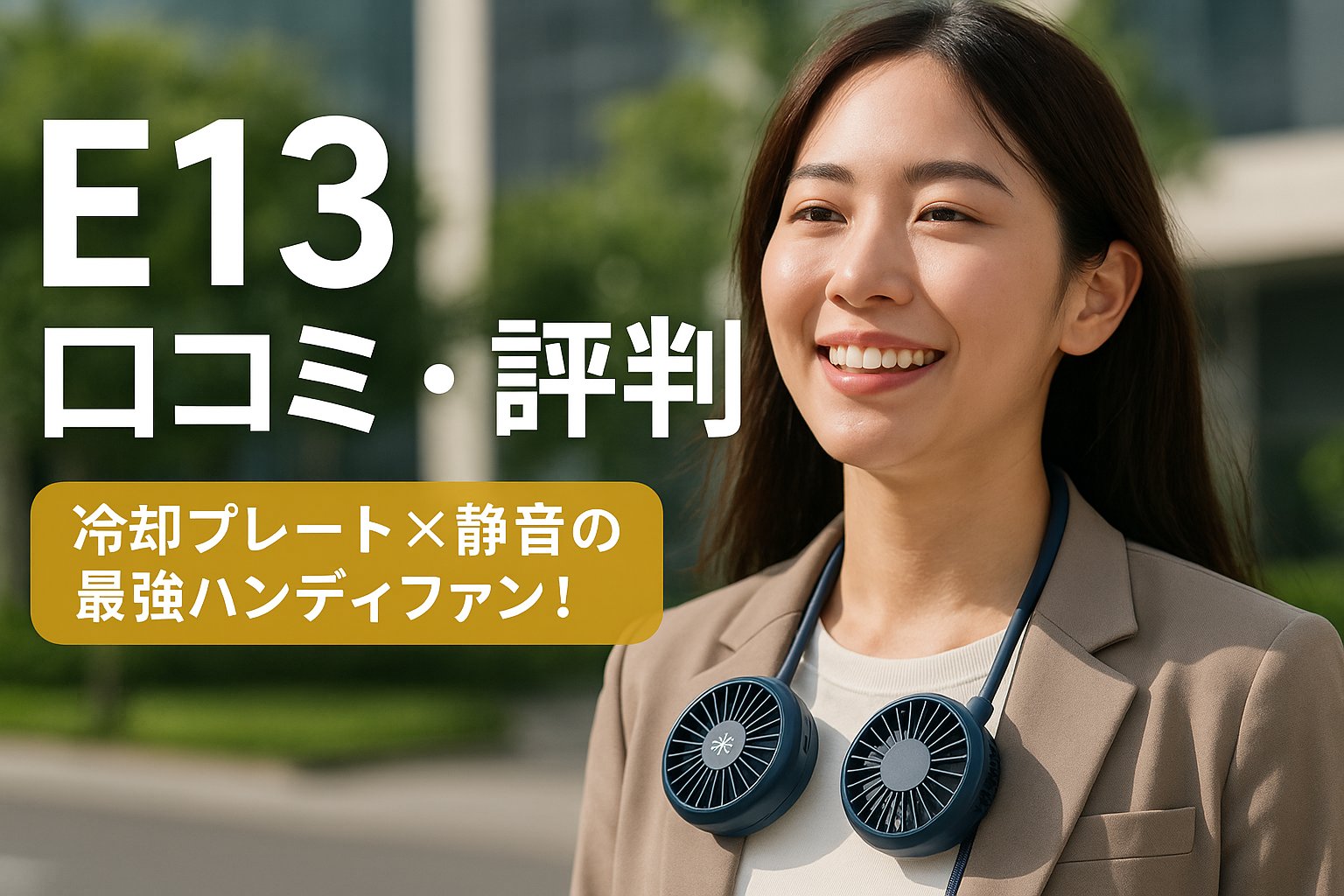 E13口コミ 評判｜冷却プレート×静音の最強ハンディファン！